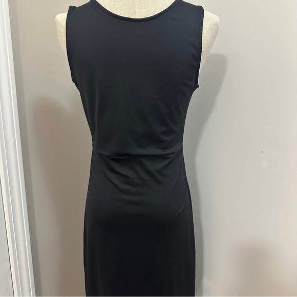 Joe Fresh Black Sheath Midi Dress Sleeveless - Picture 3 of 10